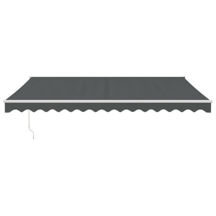 Markis infällbar antracit 4x3 m tyg&aluminium
