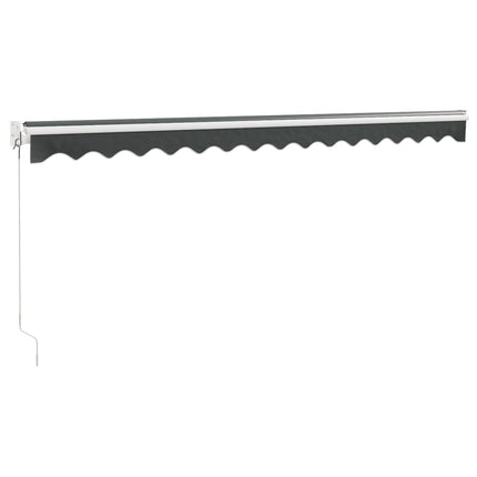 Markis infällbar antracit 4x3 m tyg&aluminium