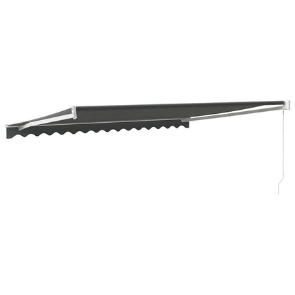 Markis infällbar antracit 4,5x3 m tyg&aluminium