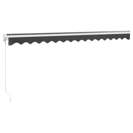 Markis infällbar antracit 4,5x3 m tyg&aluminium