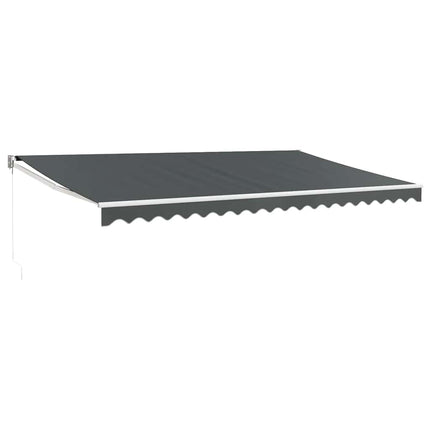 Markis infällbar antracit 5x3 m tyg&aluminium