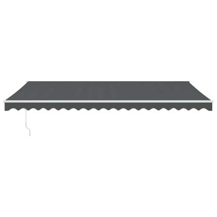 Markis infällbar antracit 5x3 m tyg&aluminium