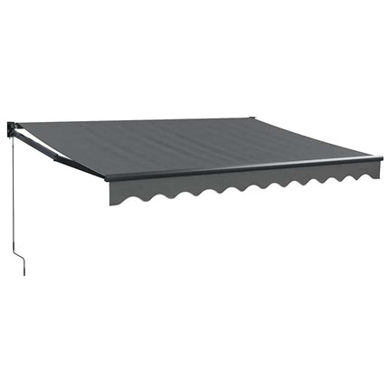 Markis infällbar antracit 3x2,5 m tyg&aluminium