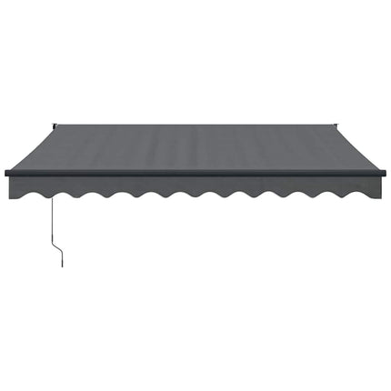 Markis infällbar antracit 3x2,5 m tyg&aluminium