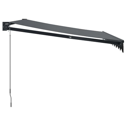 Markis infällbar antracit 3x2,5 m tyg&aluminium