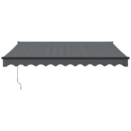 Markis infällbar antracit 3,5x2,5 m tyg&aluminium