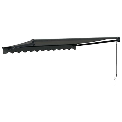 Markis infällbar antracit 3,5x2,5 m tyg&aluminium
