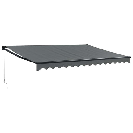 Markis infällbar antracit 4x3 m tyg&aluminium