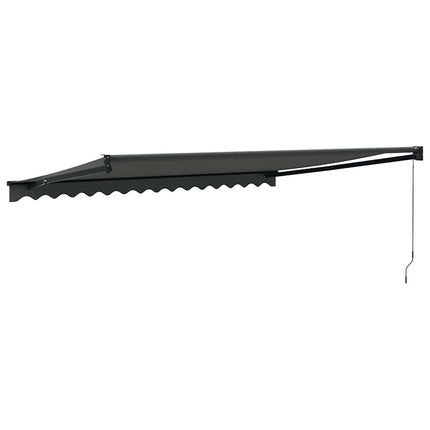 Markis infällbar antracit 4x3 m tyg&aluminium