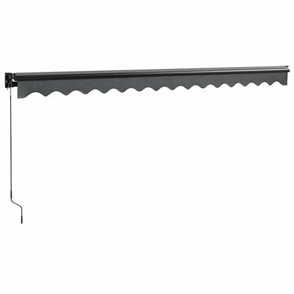 Markis infällbar antracit 4x3 m tyg&aluminium