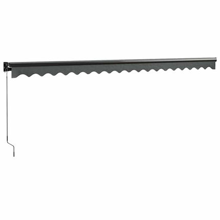 Markis infällbar antracit 5x3 m tyg&aluminium