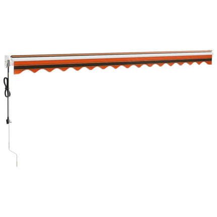 Automatisk infällbar markis orange och brun 4x3 m