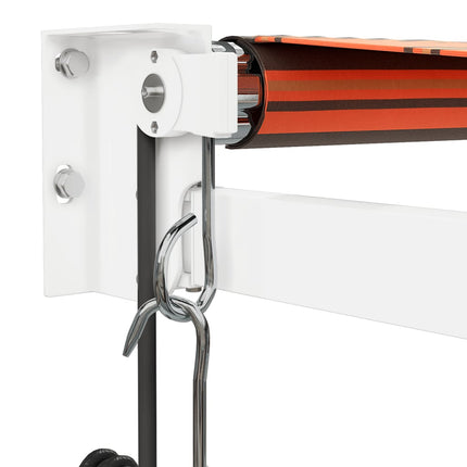 Automatisk infällbar markis orange och brun 4x3 m
