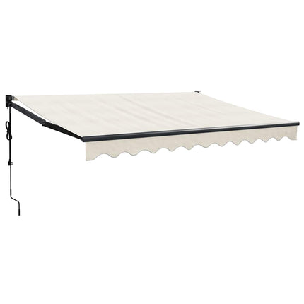 Automatisk infällbar markis gräddvit 3,5x2,5 m