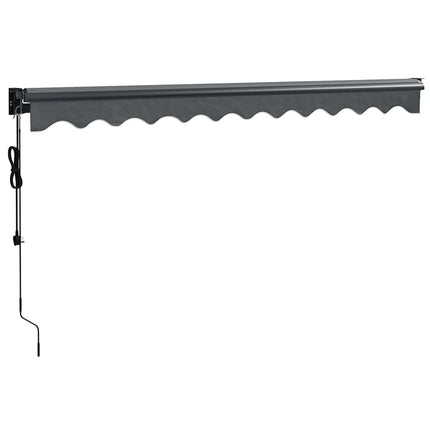 Automatisk infällbar markis antracit 3,5x2,5 m