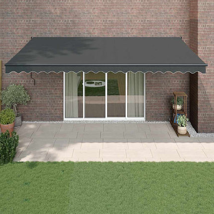 Automatisk infällbar markis antracit 5x3 m