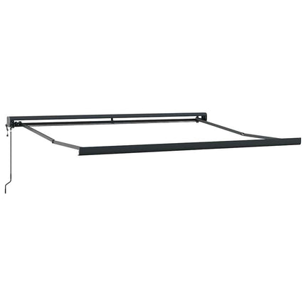 Markis infällbar gul och vit 3,5x2,5 m tyg&aluminium