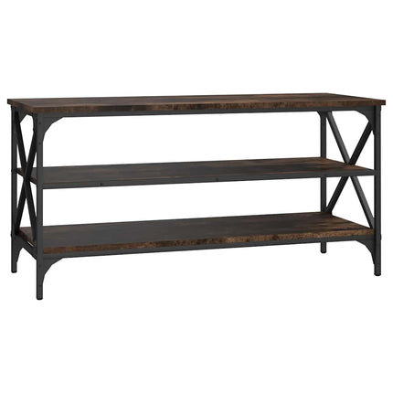 Tv-bänk rökfärgad ek 100x40x50 cm konstruerat trä