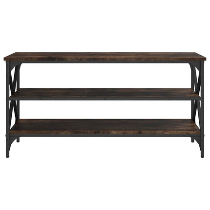 Tv-bänk rökfärgad ek 100x40x50 cm konstruerat trä