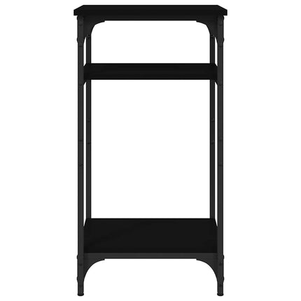 Sidobord svart 40x30x75 cm konstruerat trä