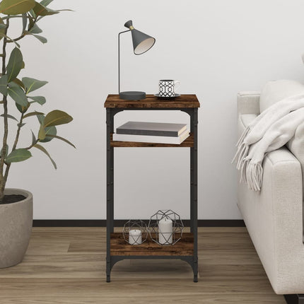 Soffbord rökfärgad ek 40x30x75 cm konstruerat trä