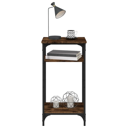 Soffbord rökfärgad ek 40x30x75 cm konstruerat trä
