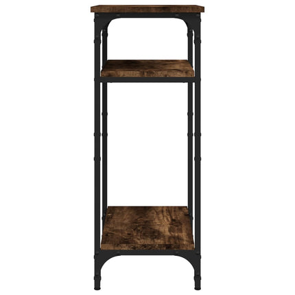 Soffbord rökfärgad ek 40x30x75 cm konstruerat trä
