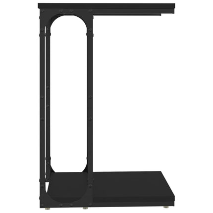 Sidobord svart 40x30x60 cm konstruerat trä