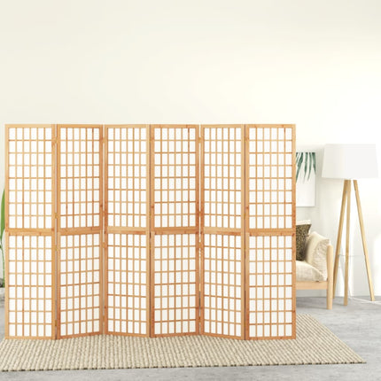 Rumsavdelare med 6 paneler japansk stil 240x170 cm