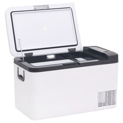 Kylbox med handtag 18 L svart och vit PP & PE