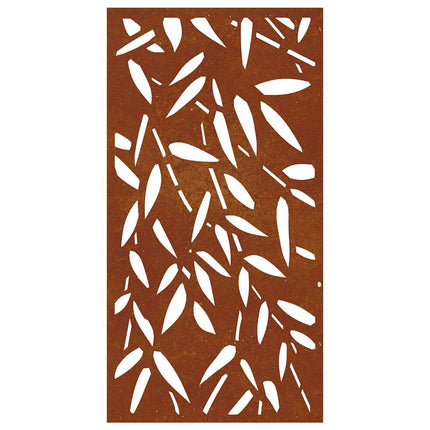 Väggdekoration 105x55 cm rosttrögt stål bladdesign