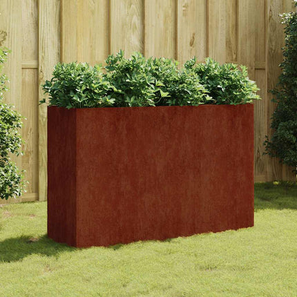 Odlingslåda upphöjd 120x40x80 cm rosttrögt stål