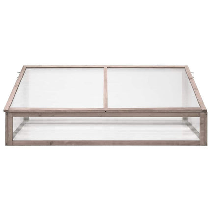 Växthus grå 110x56x39 cm granträ
