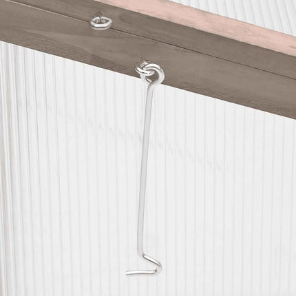 Växthus grå 110x56x39 cm granträ