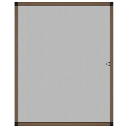 Insektsnät för fönster brun 100x120 cm