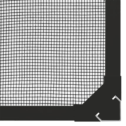 Magnetiskt insektsnät för fönster antracit 80x120 cm