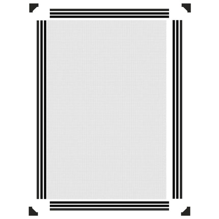 Magnetiskt insektsnät för fönster antracit 80x120 cm