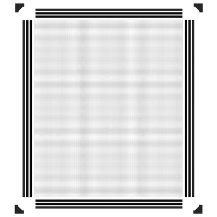 Magnetiskt insektsnät för fönster antracit 100x120 cm