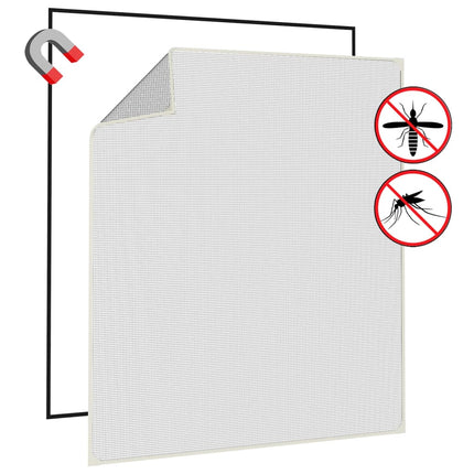 Magnetiskt insektsnät för fönster vit 120x140 cm