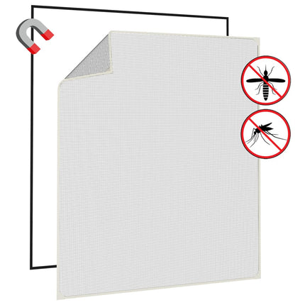 Magnetiskt insektsnät för fönster vit 130x150 cm