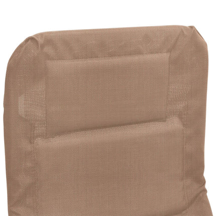Solstolar fällbara 2 st taupe textilen, pulverlackerat stål