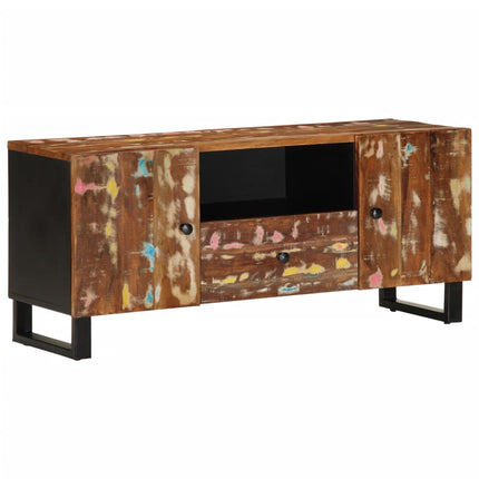 TV-skåp 105x33,5x46 cm massivt återvunnet och konstruerat trä