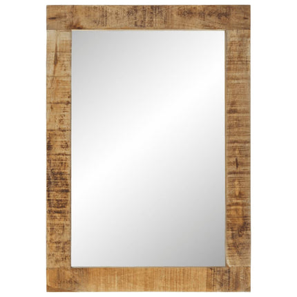 Spegel 70x50 cm massivt mangoträ och glas