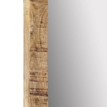 Spegel 70x50 cm massivt mangoträ och glas