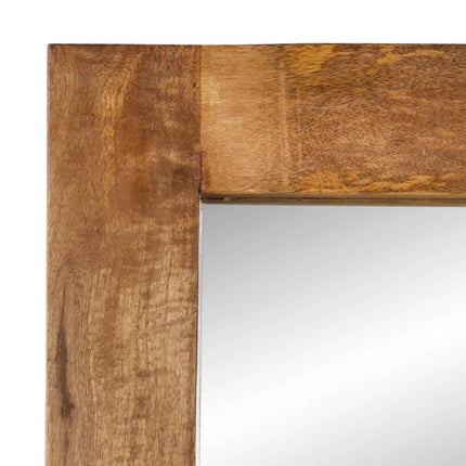 Spegel 70x50 cm massivt mangoträ och glas