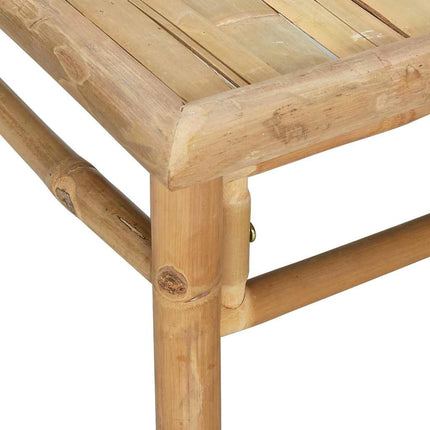 Loungegrupp för trädgården 2 delar taupe dynor bambu