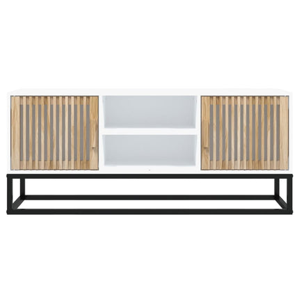 Tv-bänk vit 105x30x45 cm konstruerat trä