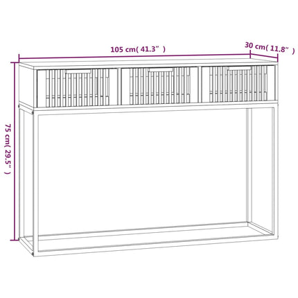 Konsolbord 105x30x75 cm konstruerat trä och järn
