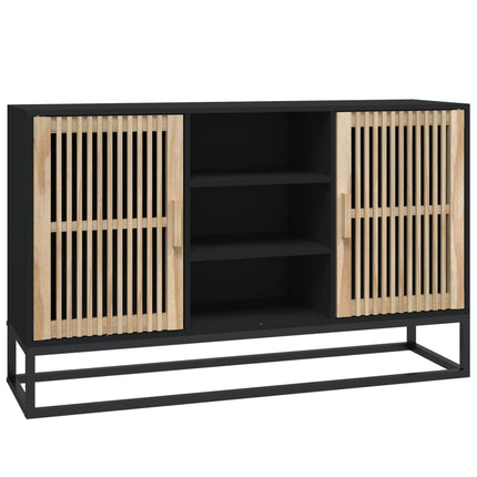 Förvaringsskåp svart 105x30x65 cm konstruerat trä