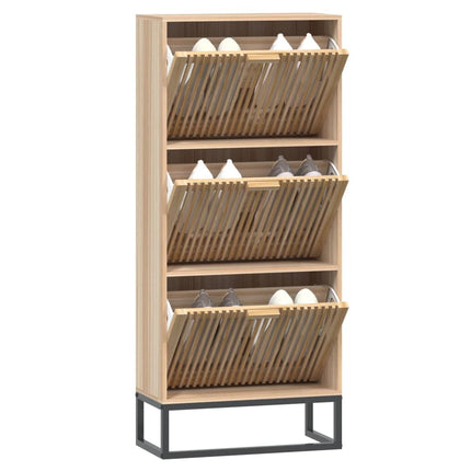 Skoskåp 52x25x120 cm konstruerat trä